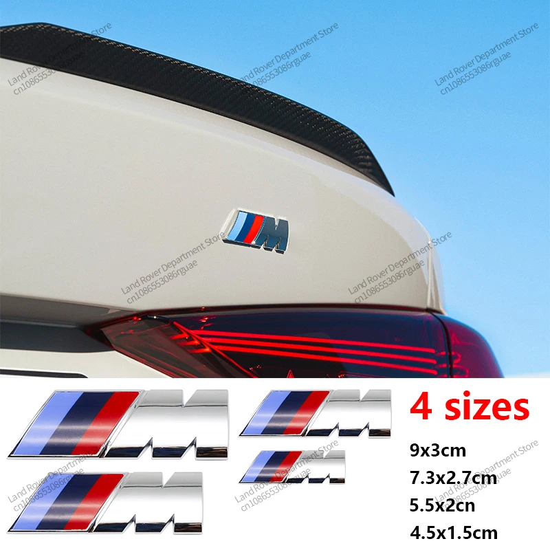 For BMW M LOGO Fender Emblem Badge Rear Trunk Badge 1 3 5 7 Series X1 X3 X5 X6 M Sports Sticker Car Accessories Sticker Styling