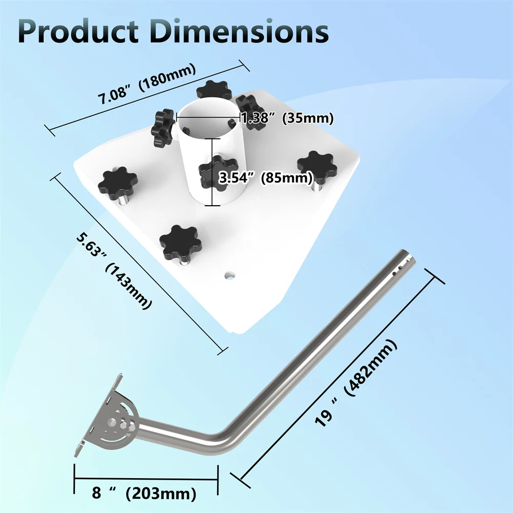 Voor Starlink Gen 3(V3) Lange Wand Geïnstalleerde Drijfstang Mount, Muuren van Dak Adapter Houder metalen Standaard Beugel Connector