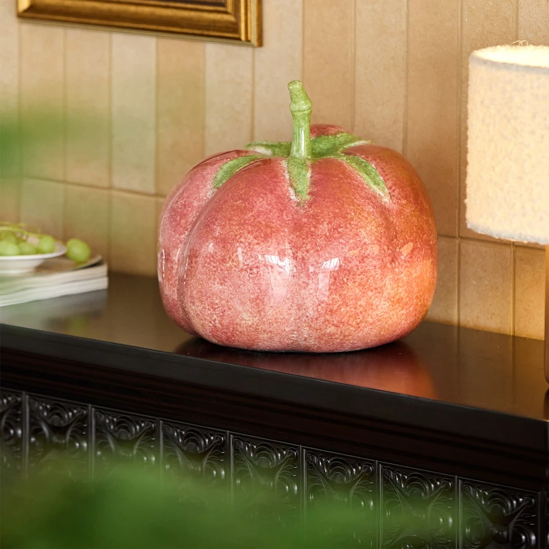 New Chinese ceramic pumpkin ornaments, niche auspicious creative decorations