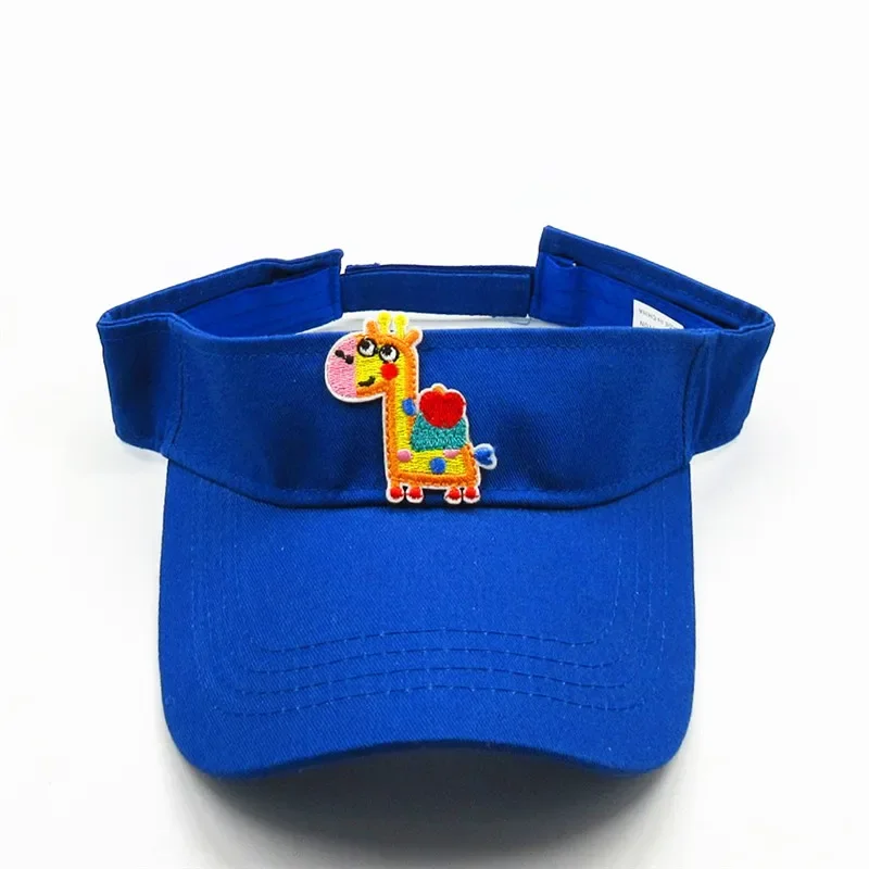 Spring Summer Cotton Cartoon Giraffe Embroidery Visors Baseball Cap Adjustable Snapback Cap for Men and Women 361