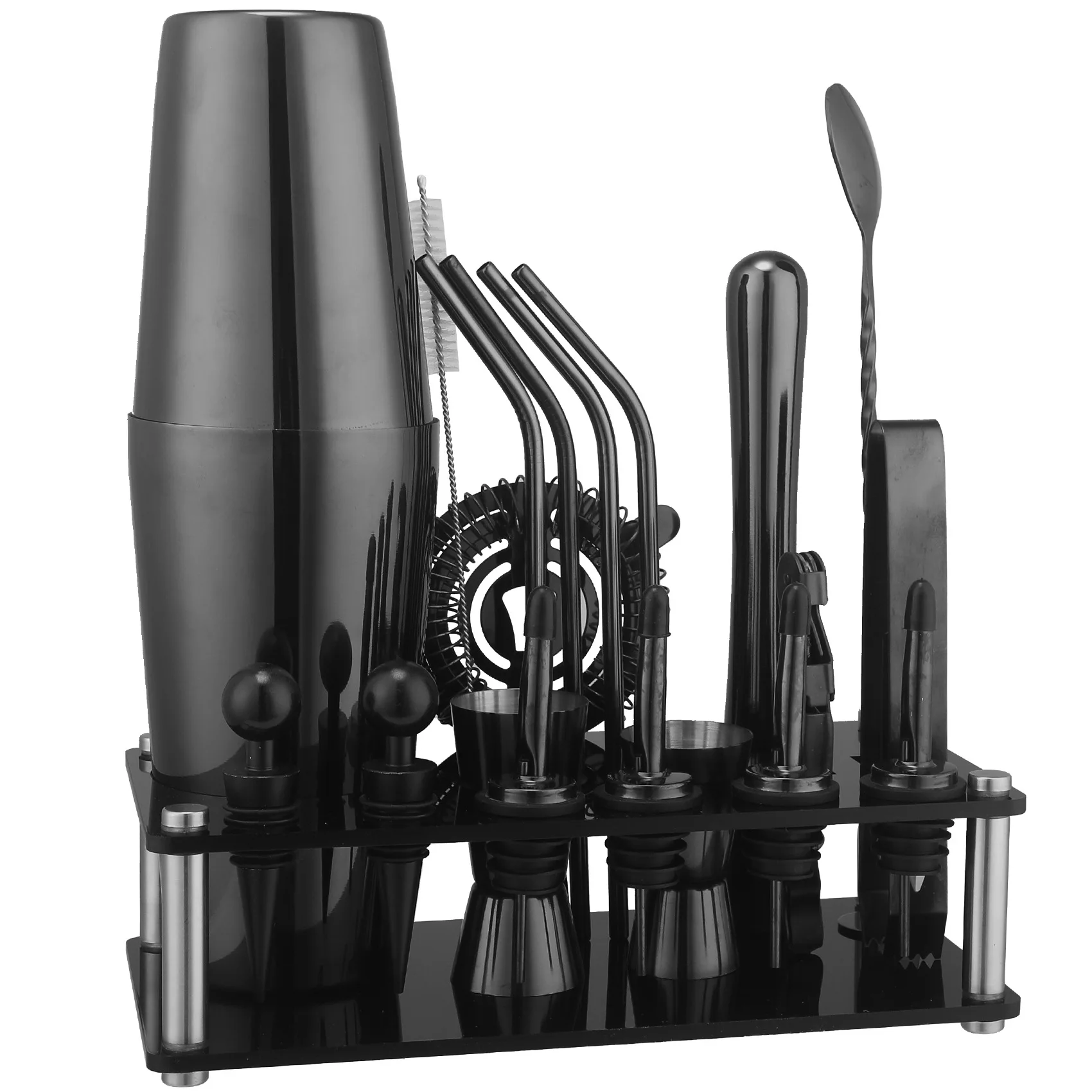 كوكتيل شاكر مجموعة أدوات البار مجموعة نادل كيت شرب شاكر عدة المهنية خلاط مشروبات مجموعة أدوات البار المنزل مجموعة اكسسوارات البار