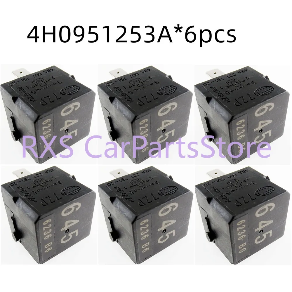 6pcs NO.645 Fuel Pump Relay 4H0951253A for Phaeton Touareg Golf Tiguan Passat for A1 A3 A4 A6 Q3 TT 4H0 951 253A