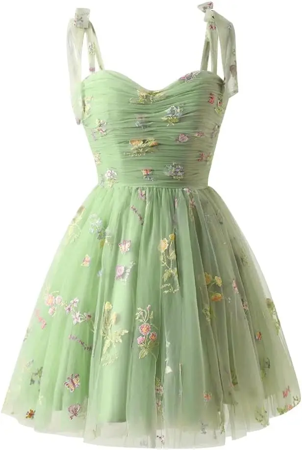 

Luxy Trio Women's Tie Strap Tulle Prom Dresses Dress Short Formal Party Mini Homecoming Dresses