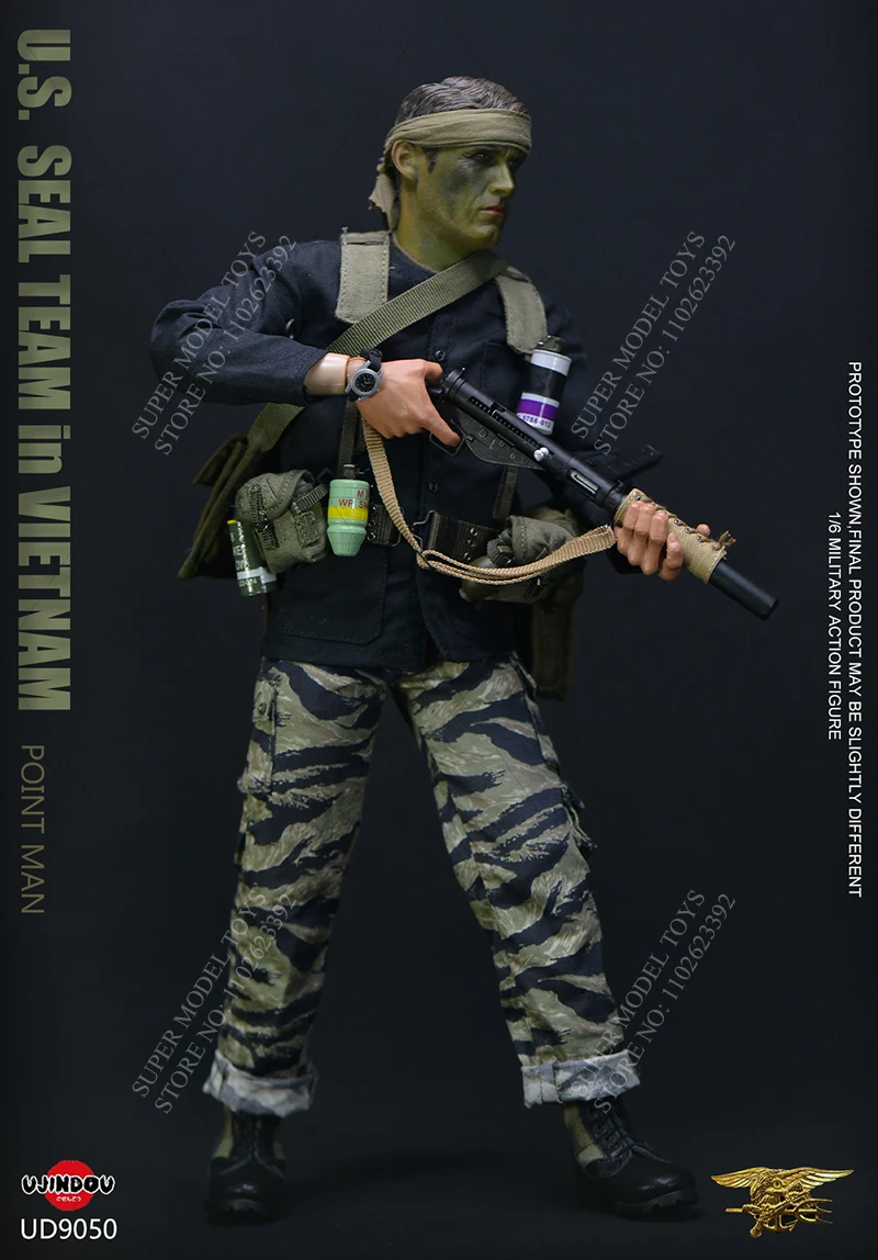

UJINDOU UD9050 масштаб 1/6, мужской солдат, война во Вьетнаме, США, военные котики, полный набор Vanguard, 12-дюймовая экшн-фигурка, модель, подарки