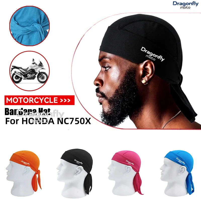 For HONDA NC750X NC 750X NC750 X 2014-2020 Motorcycle Headband Sweat-wicking Cap Cycling Headscarf Quick-dry Sun-Protective Hat