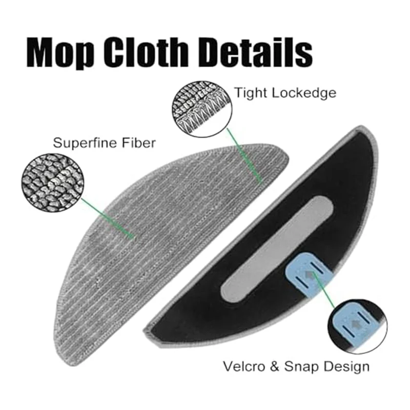 Zestaw części zamiennych do odkurzacza N95R do Irobot Roomba Combo I5, I5+, J5, J5+ Robot Vacuum Mop Pads, Mopy zmywalne