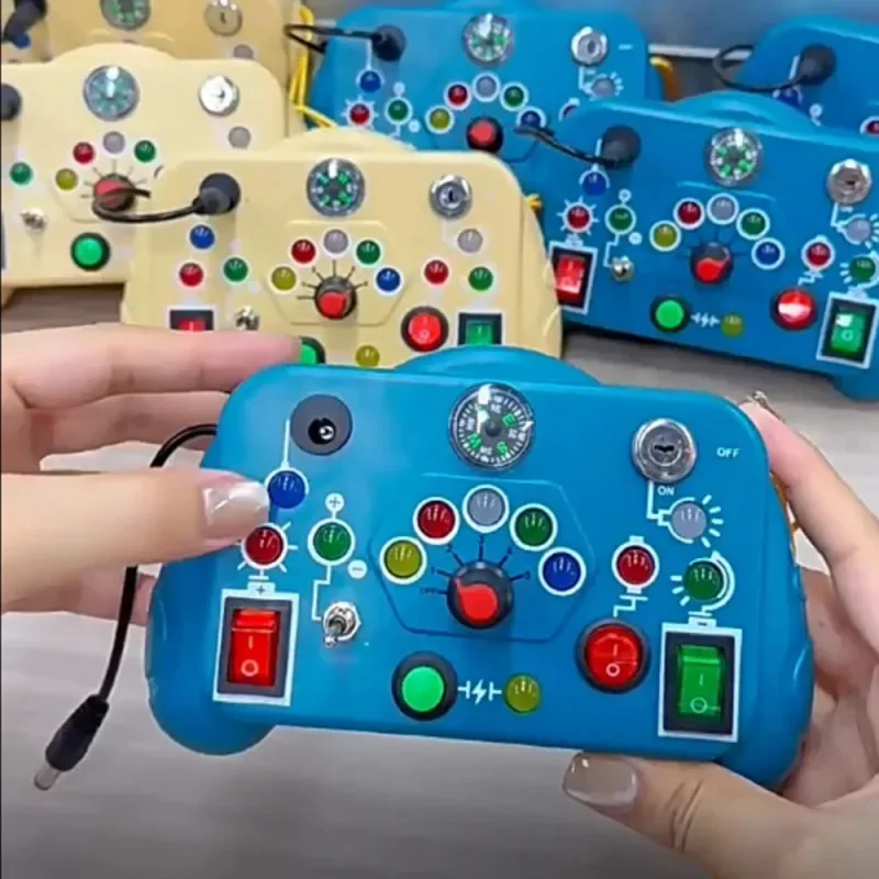 Led Busy Board Machine, Baby Light up Toys, Early Education Puzzle Activity Board Sensory CognitiveToys with Switch Light