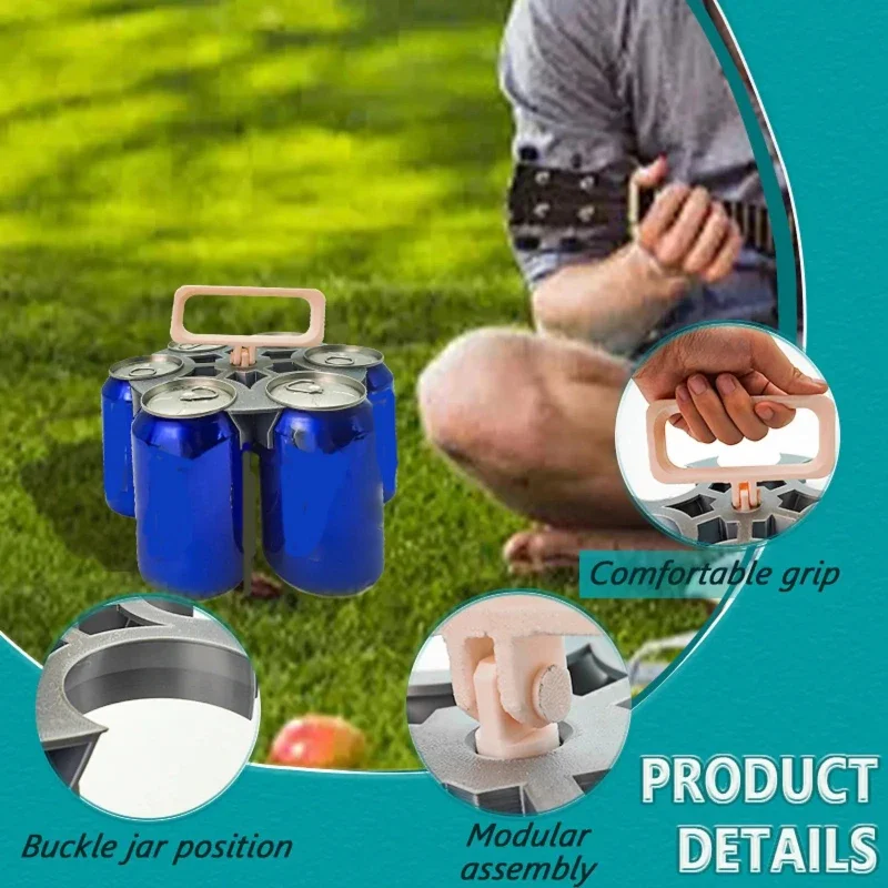 

360° Rotating Can Extractor - Practical Foldable Drink Tool for Hiking Camping Trips Travel and Basket Accessories