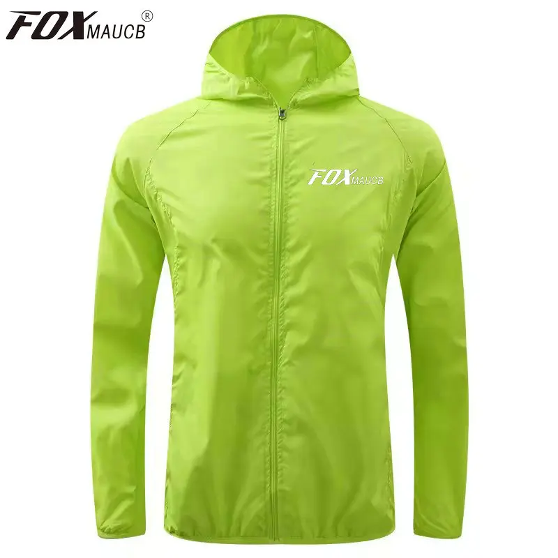 

2025 FOXMAUCB Bike Cycling Windproof Clothing Men Motorcycle Waterproof Raincoat MTB Downhill Breathable Windbreaker Veste Vtt