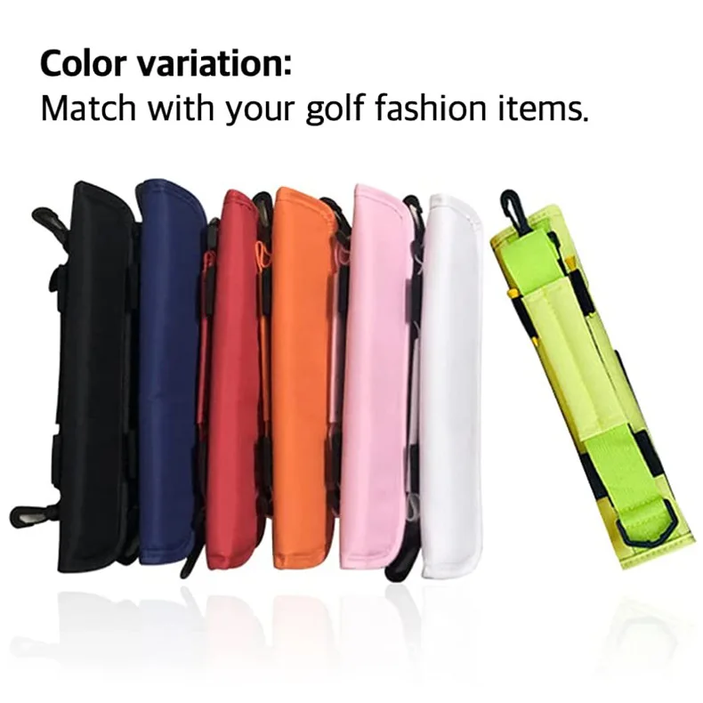 Mini Lightweight Nylon Golf Club Carrier Bag Carry Driving Range Travel Bag Golf Training Case with Adjustable Shoulder Straps