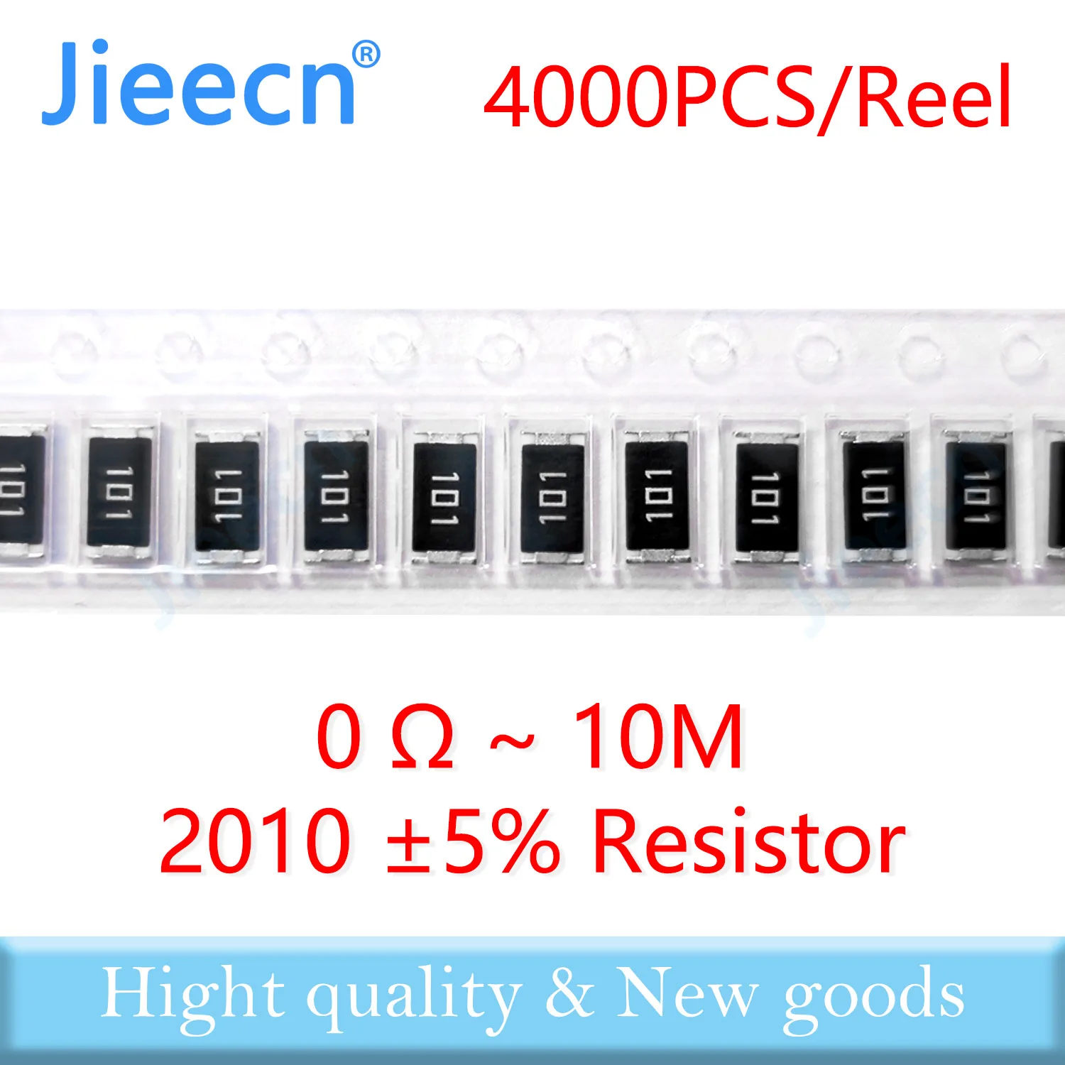 Jieecn 4000pcs 2010 J 5% SMD Resistor 0R-10M 3/4W 0 1 10 100 150 220 330 ohm 1K 2.2K 4.7K 10K 100K 1R 10R 100R 150R 220R 5025