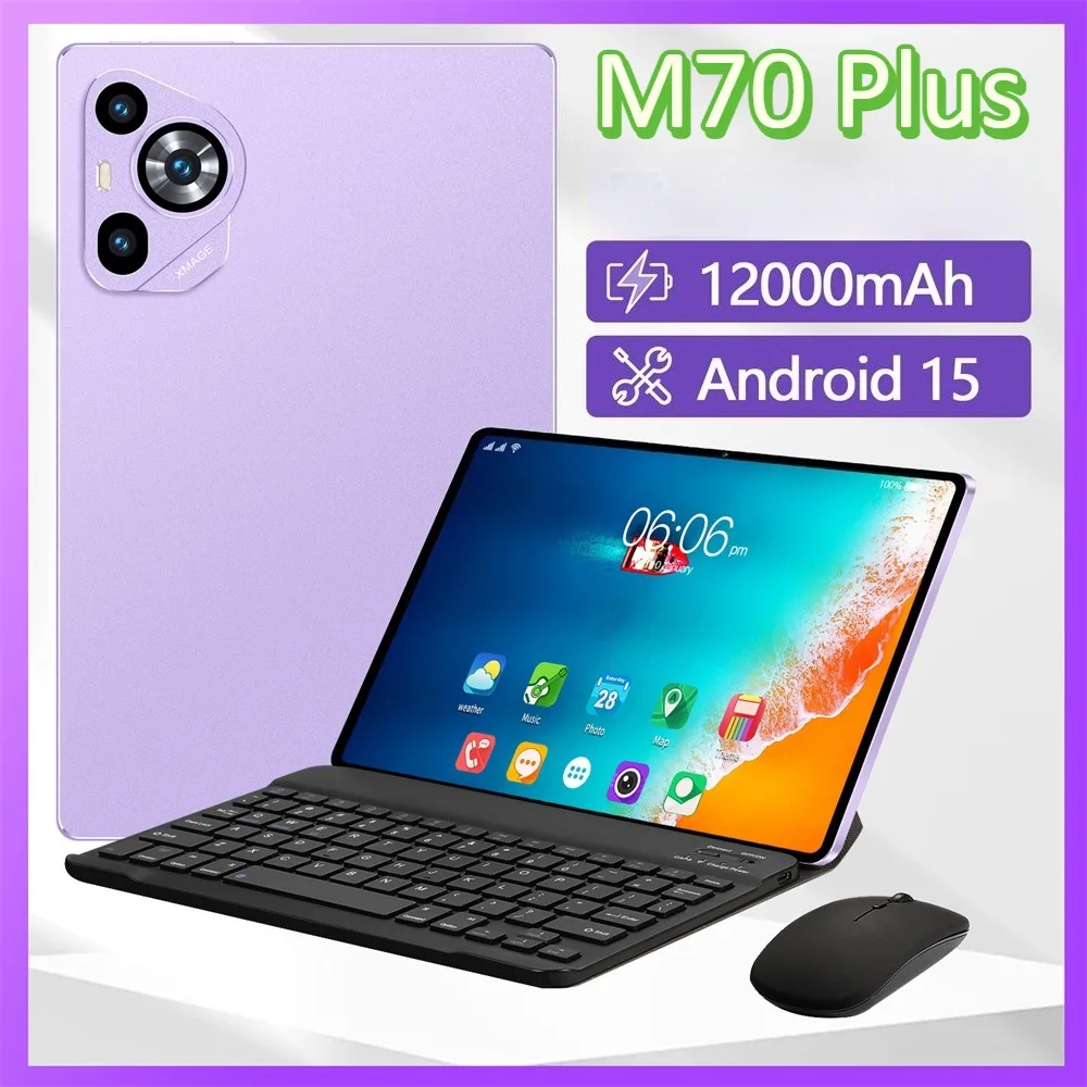 

New Arrive M70 Plus Tablets 11.6'' Original Android 15 Tab 5G Dual Sim 12000mAh Tablet PC For Children Kids With Keyboard Laptop