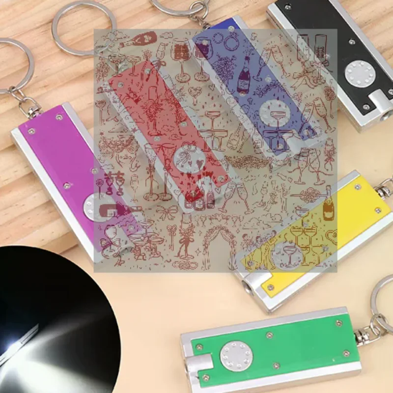 Keychain Flashlight Mini Flashlight Pocket Keychain Light USB Rechargeable Emegency Light Camping Light Accessories