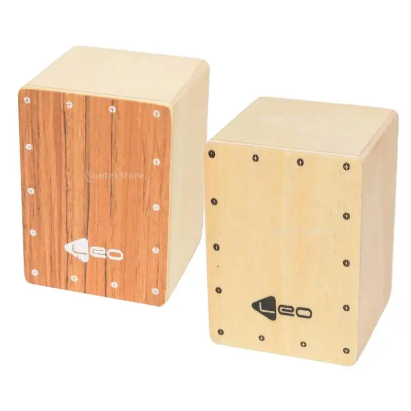 Travel Cajon Box Drum Portable Wood Percussion Instrument Hand Drum Percussion Compact for Party Home Stage Performance Holiday