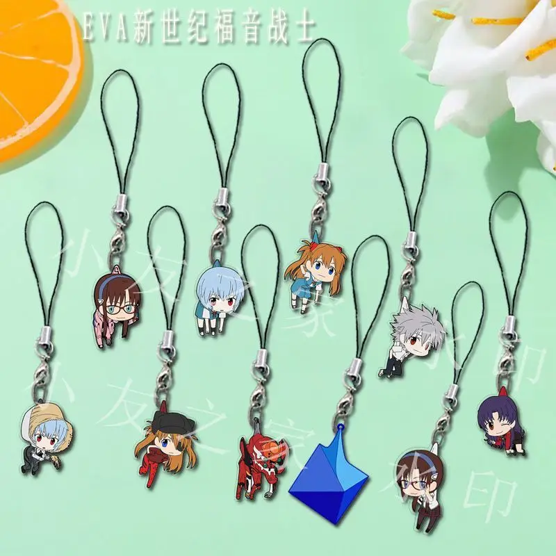 New EVA Neon Genesis Evangelion Pendant Cute Cartoon Anime Mobile Phone Chain Pendant School Bag Pendant Decoration Friend Gift