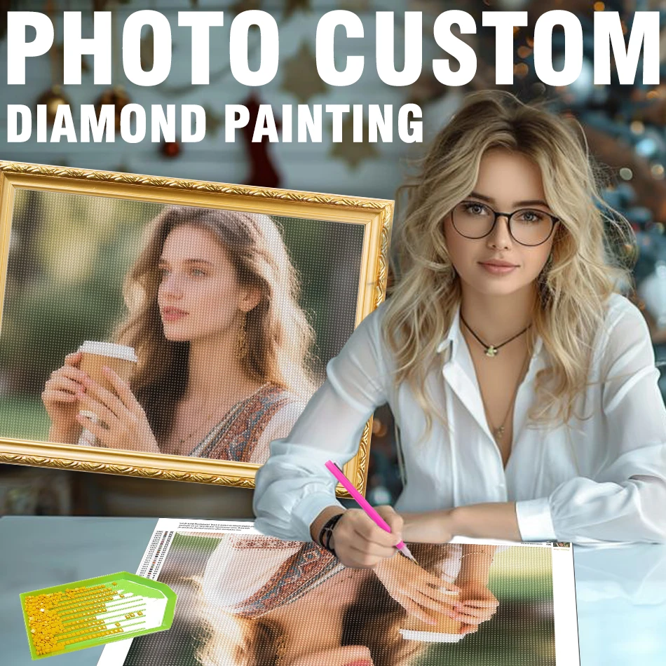 

GATYZTORY Diamond Painting Photo Custom 5D Crystal Diy Kit Diamond Mosaic Paintings Set Cross Stitch Kits Set Personalized Gift