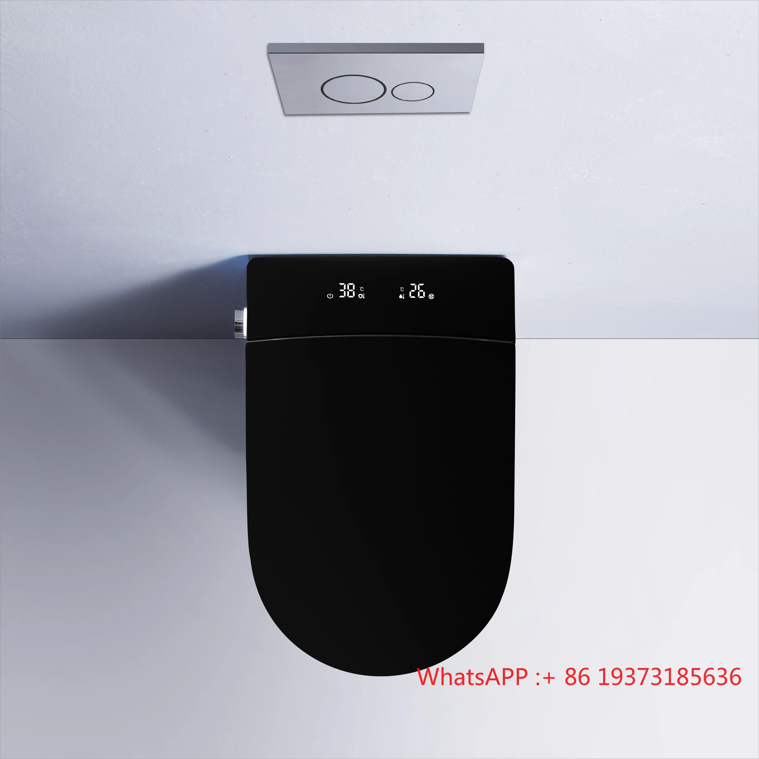 دايان الأدوات الصحية الحمام الأسود مرحاض السيراميك جولة جدار معلقة المرحاض وعاء أسود اللون مرحاض ذكي #5