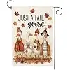 Just A Fall Goose Fall Garden Flag 12x18 Inch Double Sided Funny Autumn Thanksgiving Yard Outdoor Decor jjp