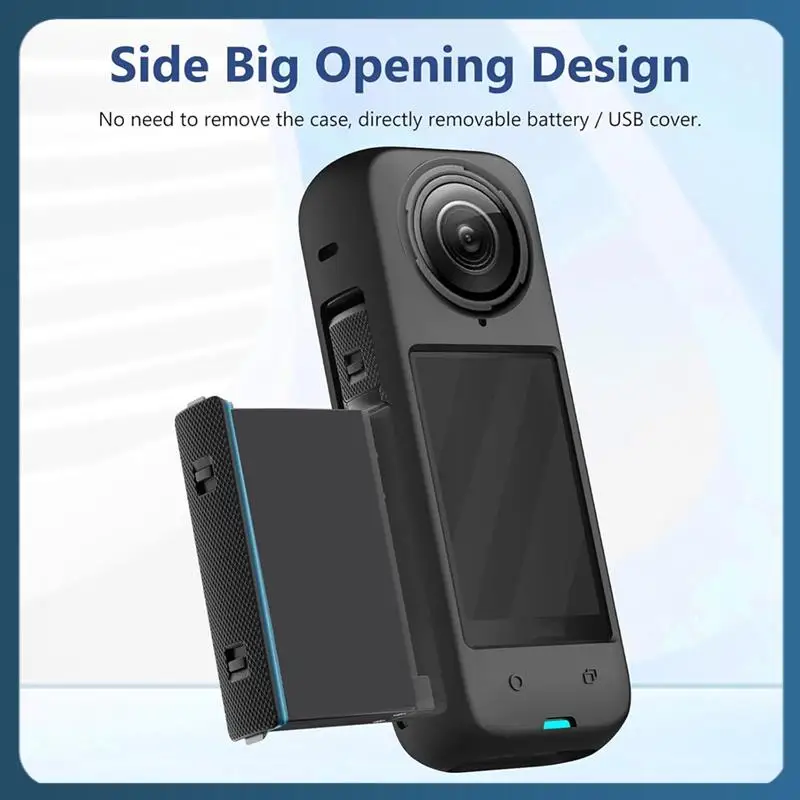 

Y22A-Silicone Protective Cover Case Anti-Scratch Camera Protector For Insta 360 X4 Action Camera Accessories