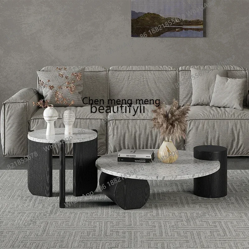 ss8350 Terrazzo household coffee table round living room, small table