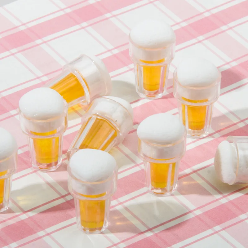 100 шт., мини-пивная чашка, модель кукольного домика, миниатюры, Kawaii, 3D кукольный домик из смолы, поделки из смолы своими руками