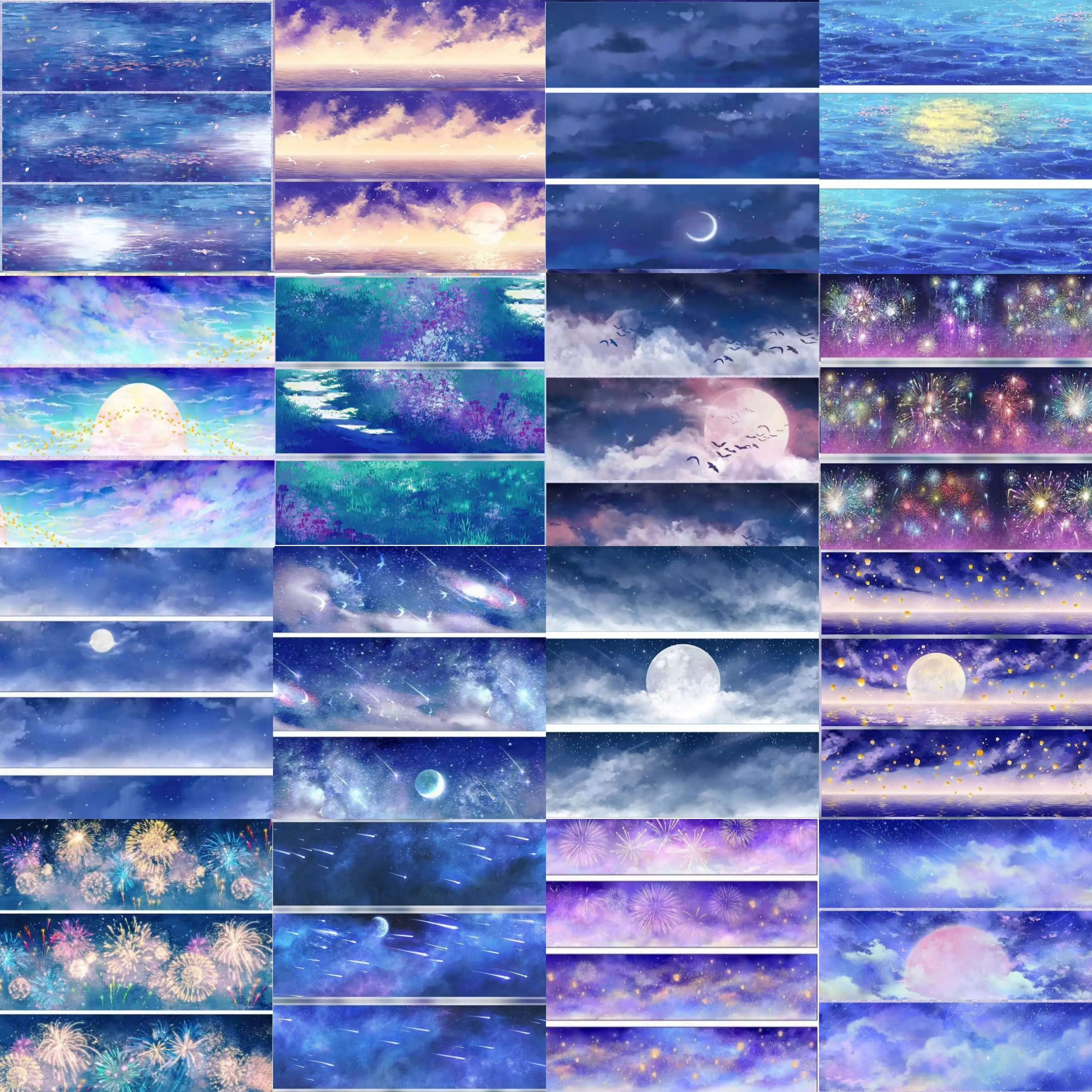 

Washi Pet Tape 1 Loop Sample Sticker Night Scene Journal Sky Night Sky Water Surface ZERO Original Night Sky Lamp Meteor Firewor