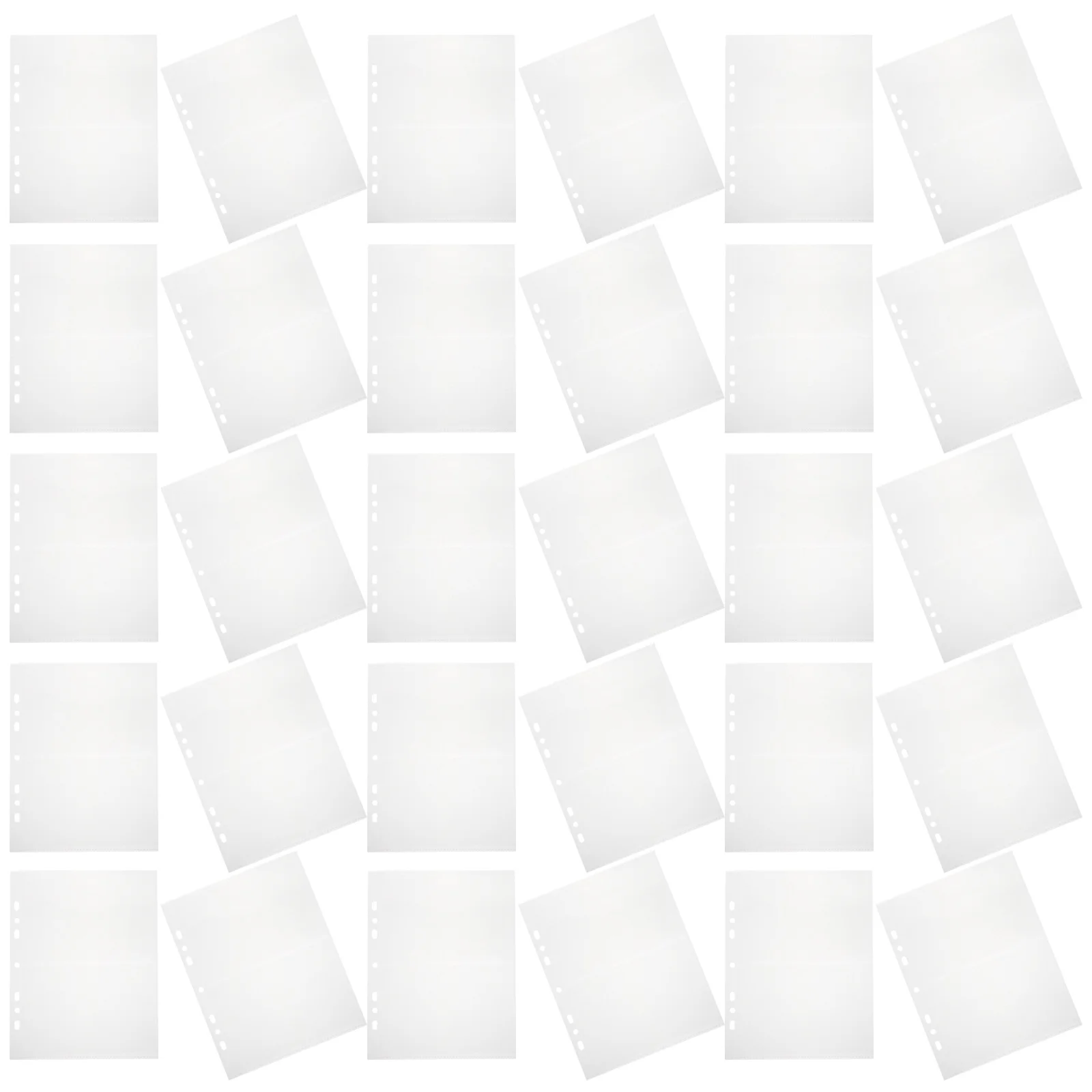 

80 прозрачных листов формата А5 для папок, 7-дырочные вклады для переплетных систем, прозрачные страницы для документов для офиса и школы