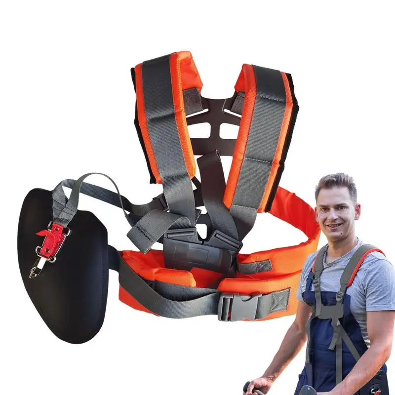 upgrade Lawn Mower Harness Strap Adjustable Grass Trimmer Strap Double Shoulder Strap Labor Saving Increase Mower Shoulder Strap