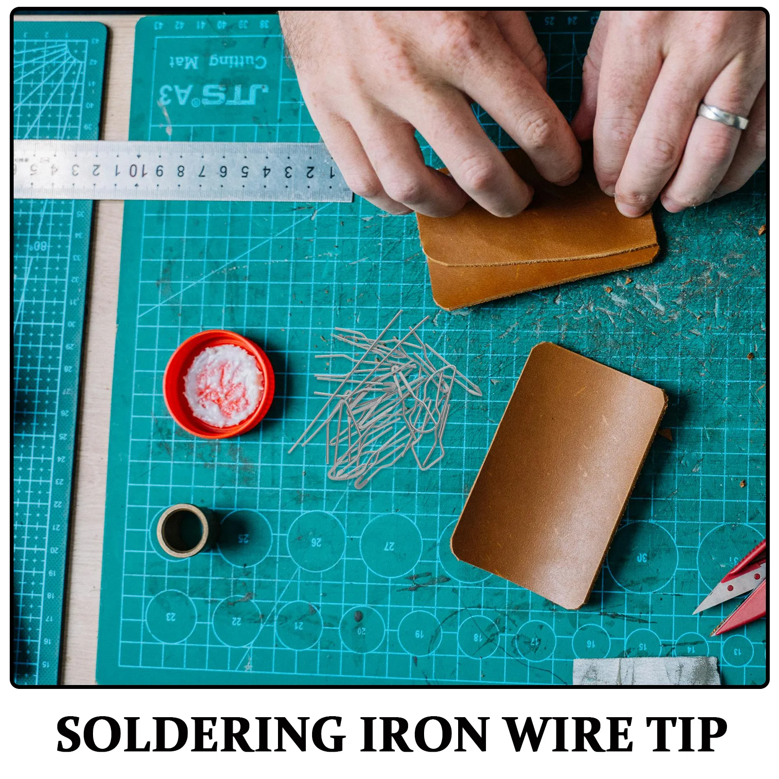 28 قطعة سبيكة لحام تلميح عدة سلك متين لحرق الخشب المهنية وصياغة سبيكة لحام تلميح عدة #4