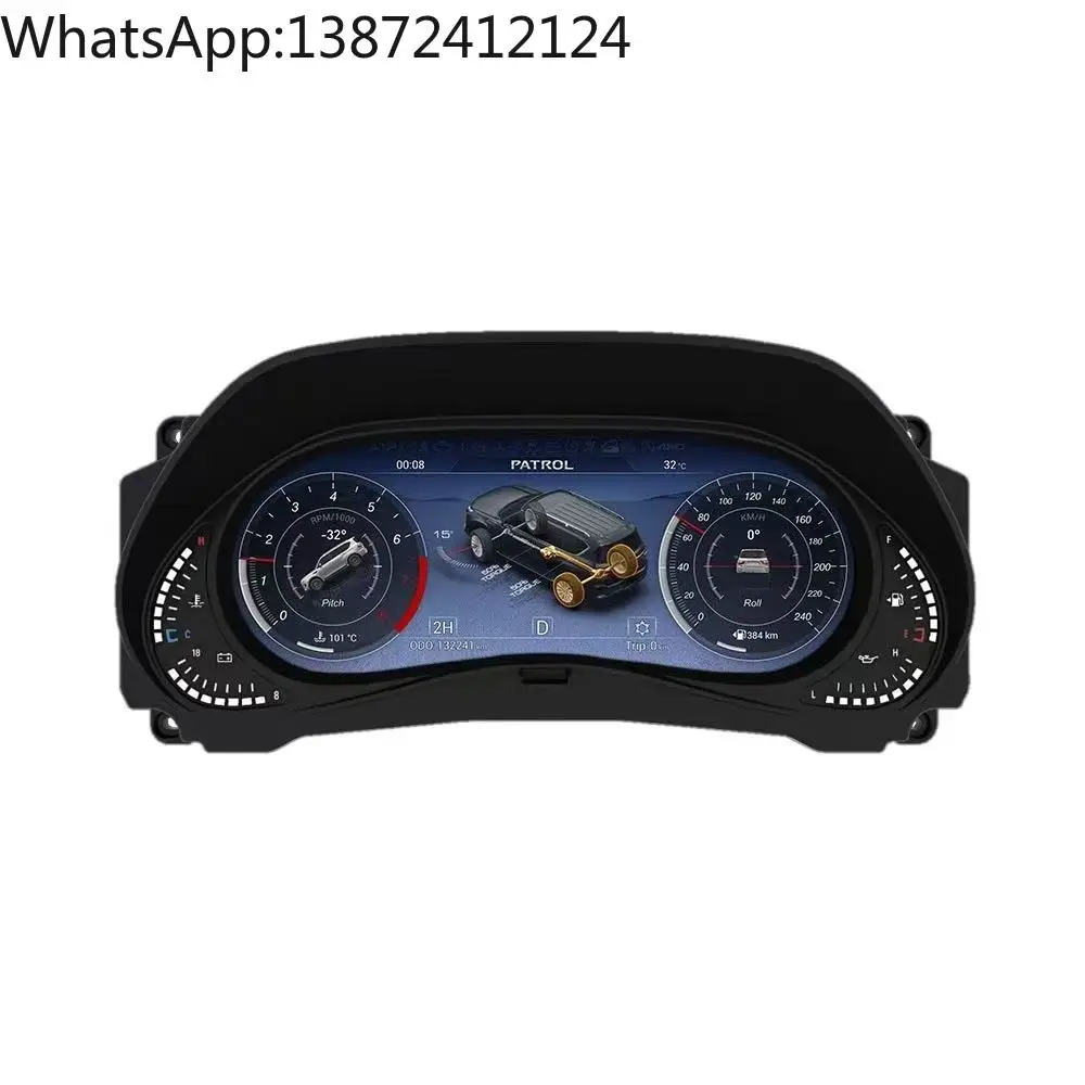 

12.5 Inch Car Digital Cluster Instrument for Nissan Patrol Y62 Armada 2010-2022 LCD Speedo Meter Virtual Cockpit Dashboard Parts