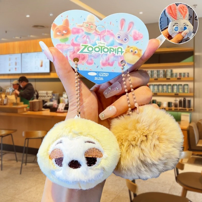 حار ديزني أنيمي Zootopia 2 ألعاب من نسيج مخملي قلادة شخصيات كرتونية لطيف محشوة دمية على ظهره المفاتيح #4