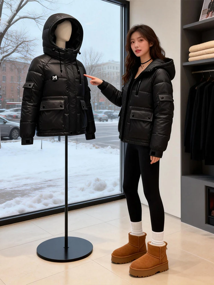 

Thiened Fluffy ort Cotton Jaet, женское зимнее новое модное теплое пальто, корейская версия, свободная посадка, длинная молния све