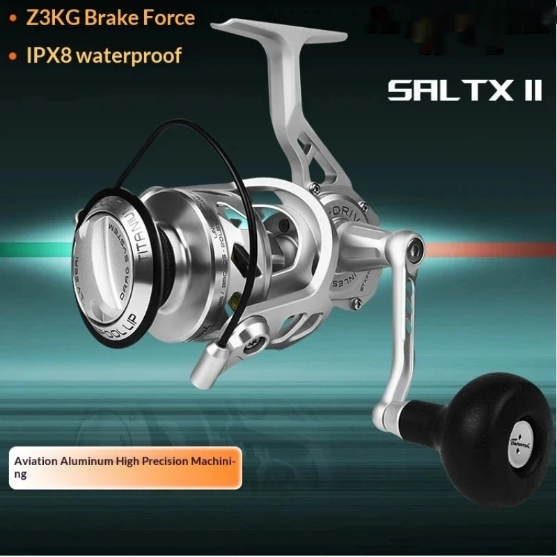 Cadence Saltxii Full Metal Cnc Machined Spinning Reel Saltwater Resistant Deep Sea Boat Fishing Slow Jigging For Tuna Gt Fishing