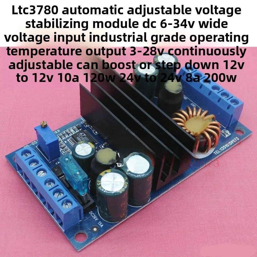 

LTC3780 automatic boost and buck adjustable power supply module 12V to 12V10A 12V liter 24V5A car power supply