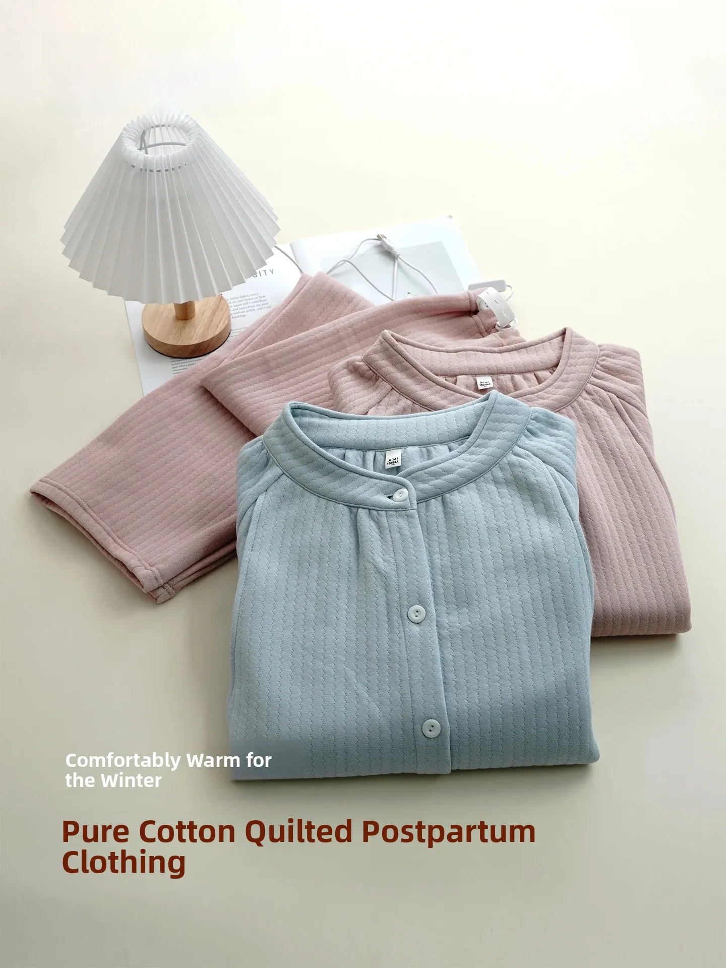 ropa-de-dormir-de-maternidad-algodon-para-lactancia-capa-de-aire-tipo-sandwich-ropa-de-casa-postparto-manga-larga-cuello