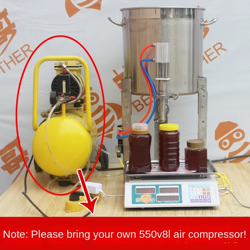 

Honey filling machine, automatic pneumatic liquid, quantitative dispensing, sauce, sesame oil, milk, soybean milk, multi-functio