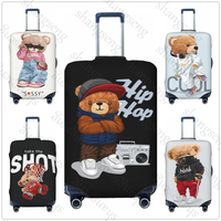Fashion bear pattern Travel Luggage Cover Elastic Suitcase Trolley Protector Cover dust cover Suitcase Case For 18-32\