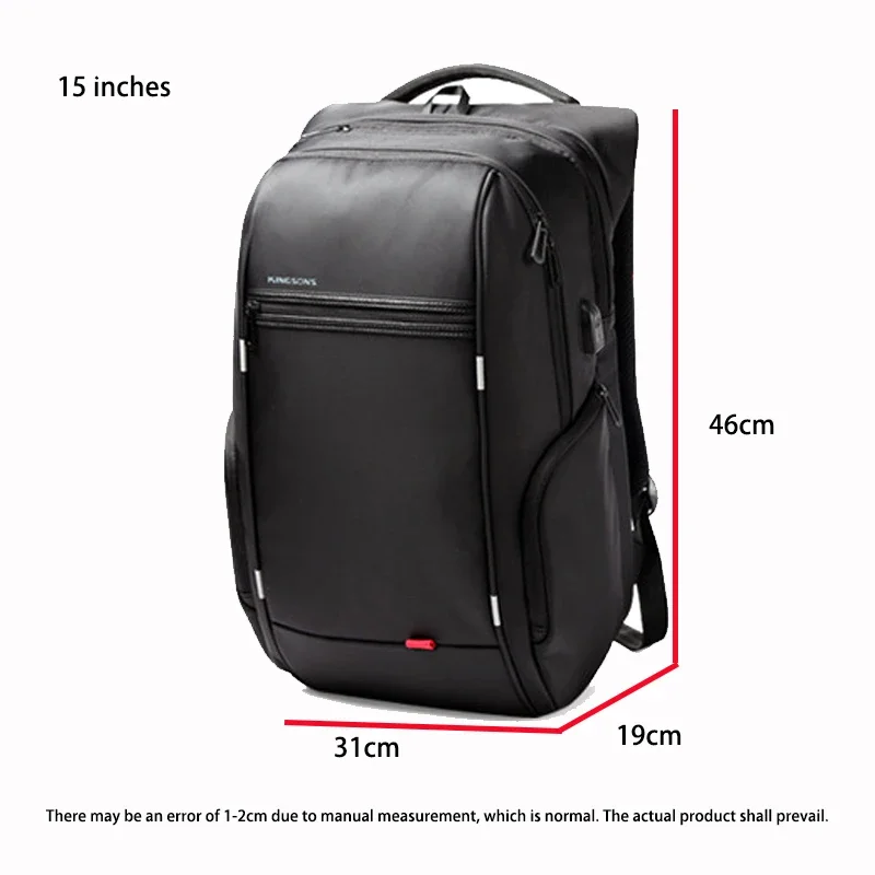 กระเป๋าเป้สะพายหลังแล็ปท็อปกันน้ํา Multi-Layer Anti-Theft กระเป๋าเป้สะพายหลัง USB ชาร์จภายนอกกระเป๋าเป้สะพายหลังความจุขนาดใหญ่สําหรับชาย
