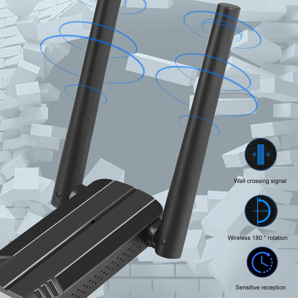 Il dongle ricevitore WiFi 6 supporta Windows Vista/XP/7-11/Linux OS/OS Scheda di rete wireless gratuita per computer personale