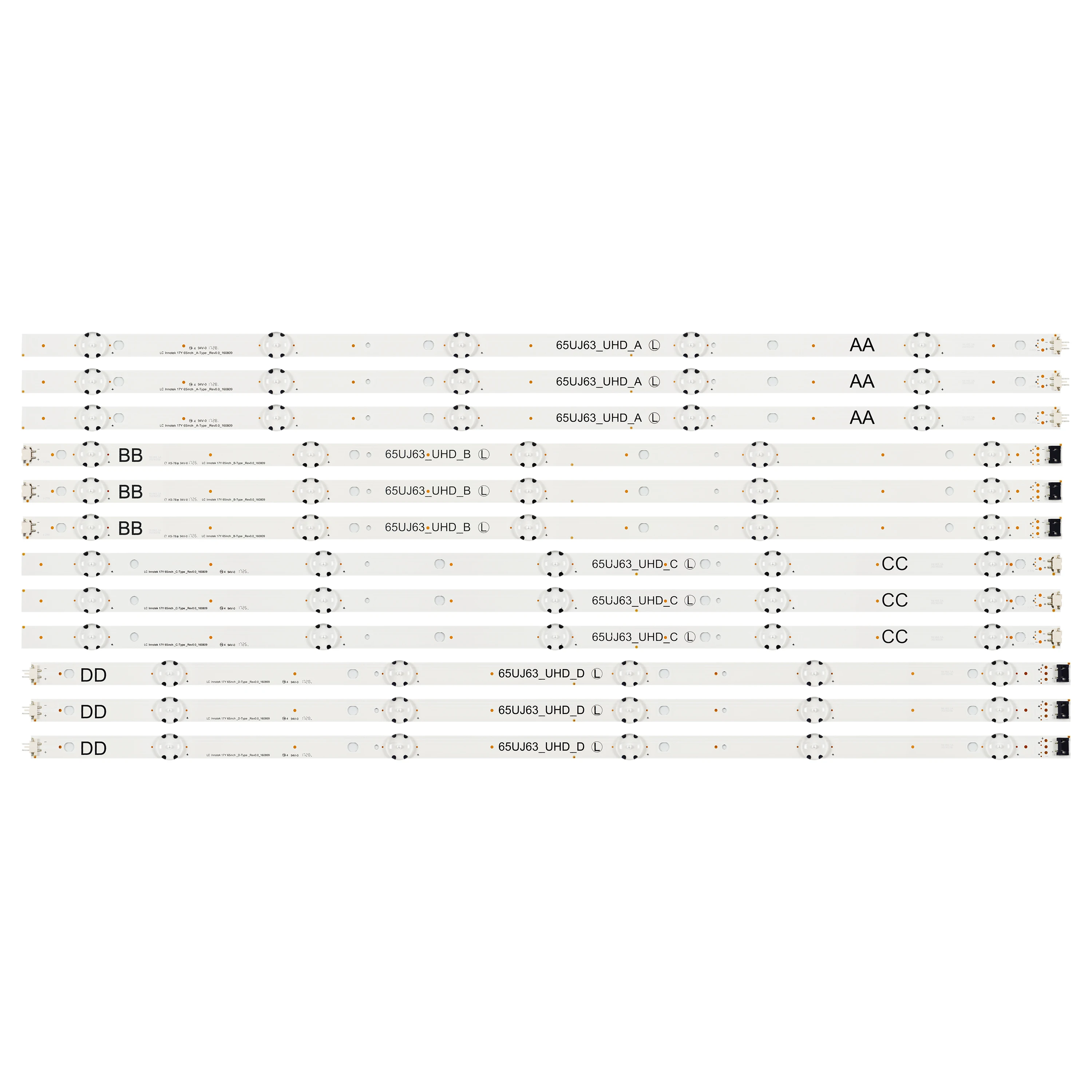 

12 PCS/set LED backlight strip for LG 65UK6100PLB 65LG63CJ-CA 65UJ6100 65UJ630A 65UJ630Y SSC_65UJ63_UHD_ D 65UJ6300 65UJ630V