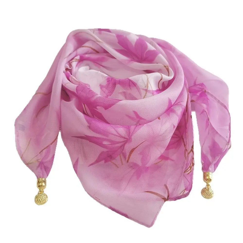 

Fashion Sunscreen Silk Scarf Printed Luxury Small Square Scarf Chiffon Scarves For Women