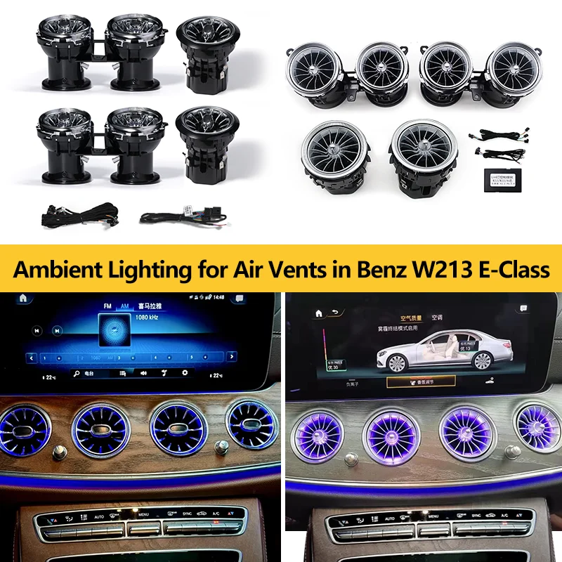 

Air Vent Ambient Lighting For Mercedes-Benz W213 E300 E350 E320 E260 E200Class W213 Interior Accessories ambient light car