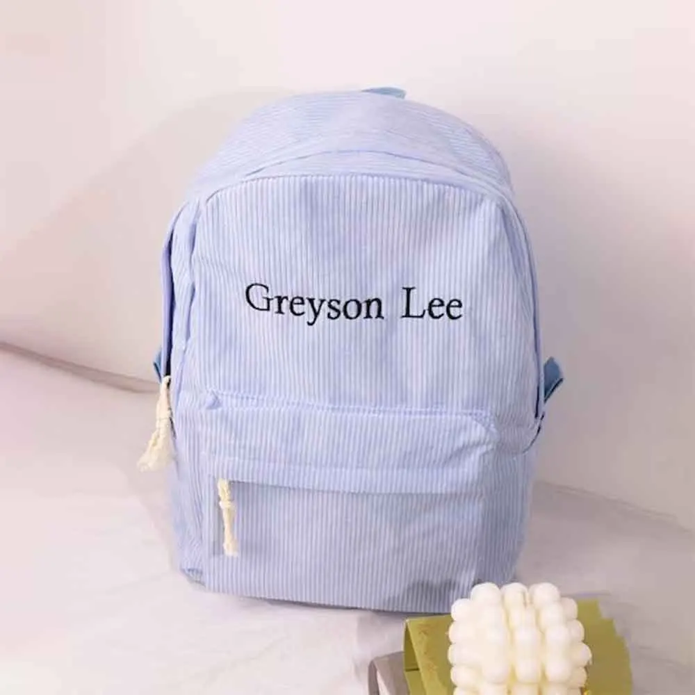 Personalized Kids Backpack, Embroidered Corduroy Backpack,Back To School, Kid Name Backpack,school Bag College,toddler,with Name