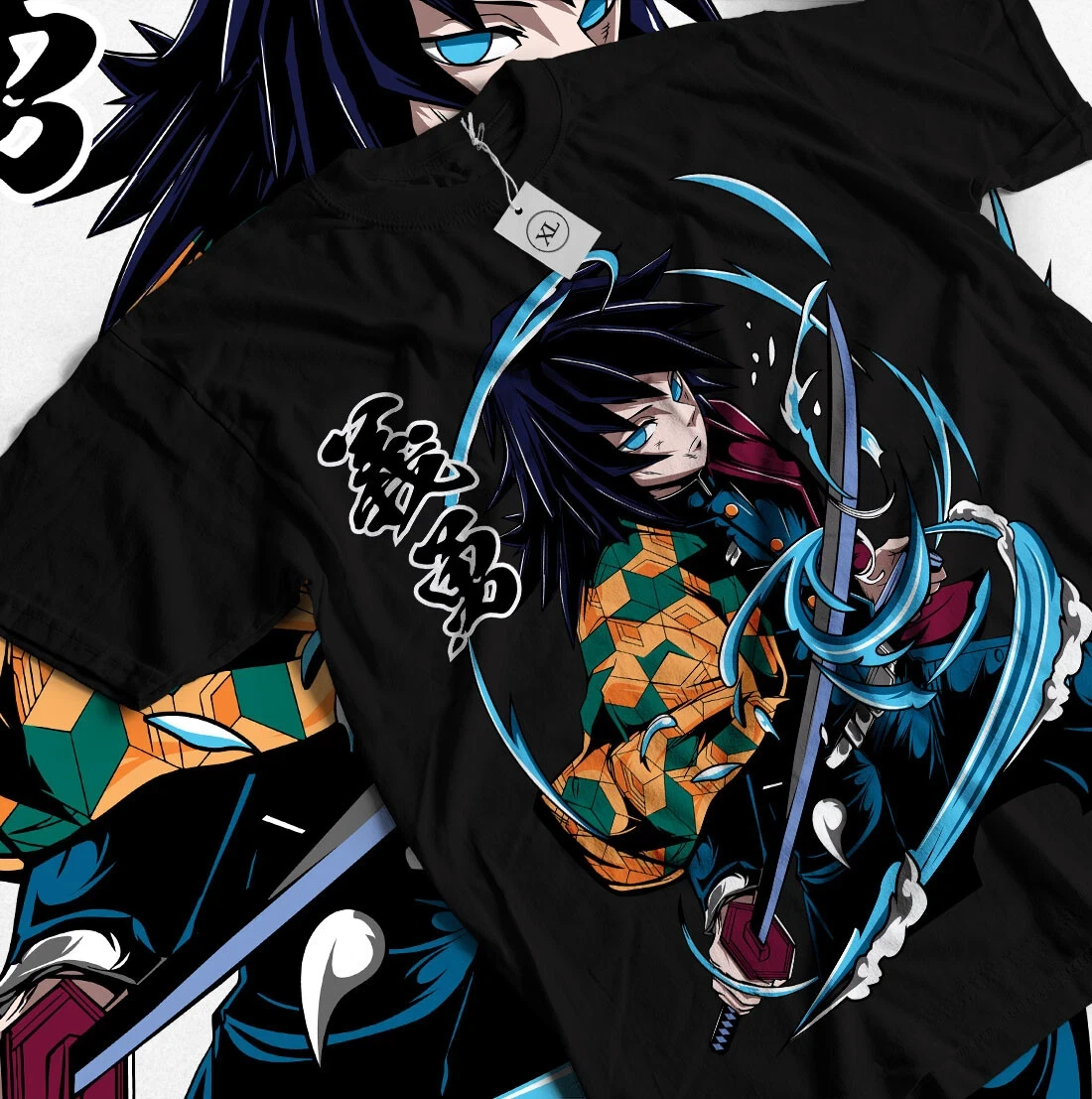 2026 Sommer Demon Slayer Anime Tomioka Giyuu Lockeres Kurzarm-T-Shirt aus reiner Baumwolle für Kinder – Trendiges Unisex-Freizeit-T-Shirt, bequem