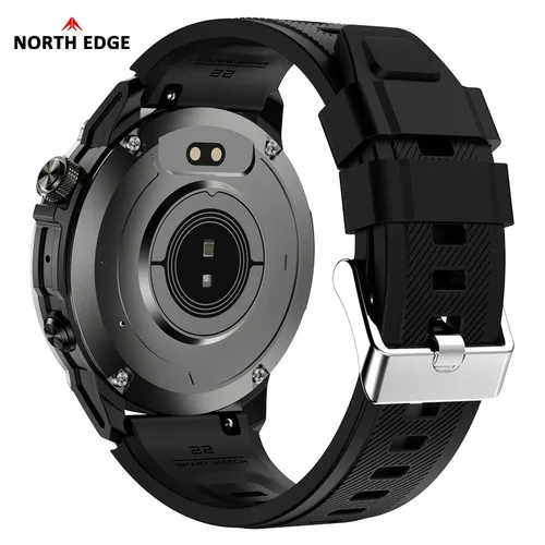 Imagen 2 del producto NORTH EDGE nuevo reloj inteligente GPS pantalla AMOLED HD de 1,43 pulgadas GPS incorporado barómetro de altitud brújula Bluetooth llamada telefónica Smartwatch