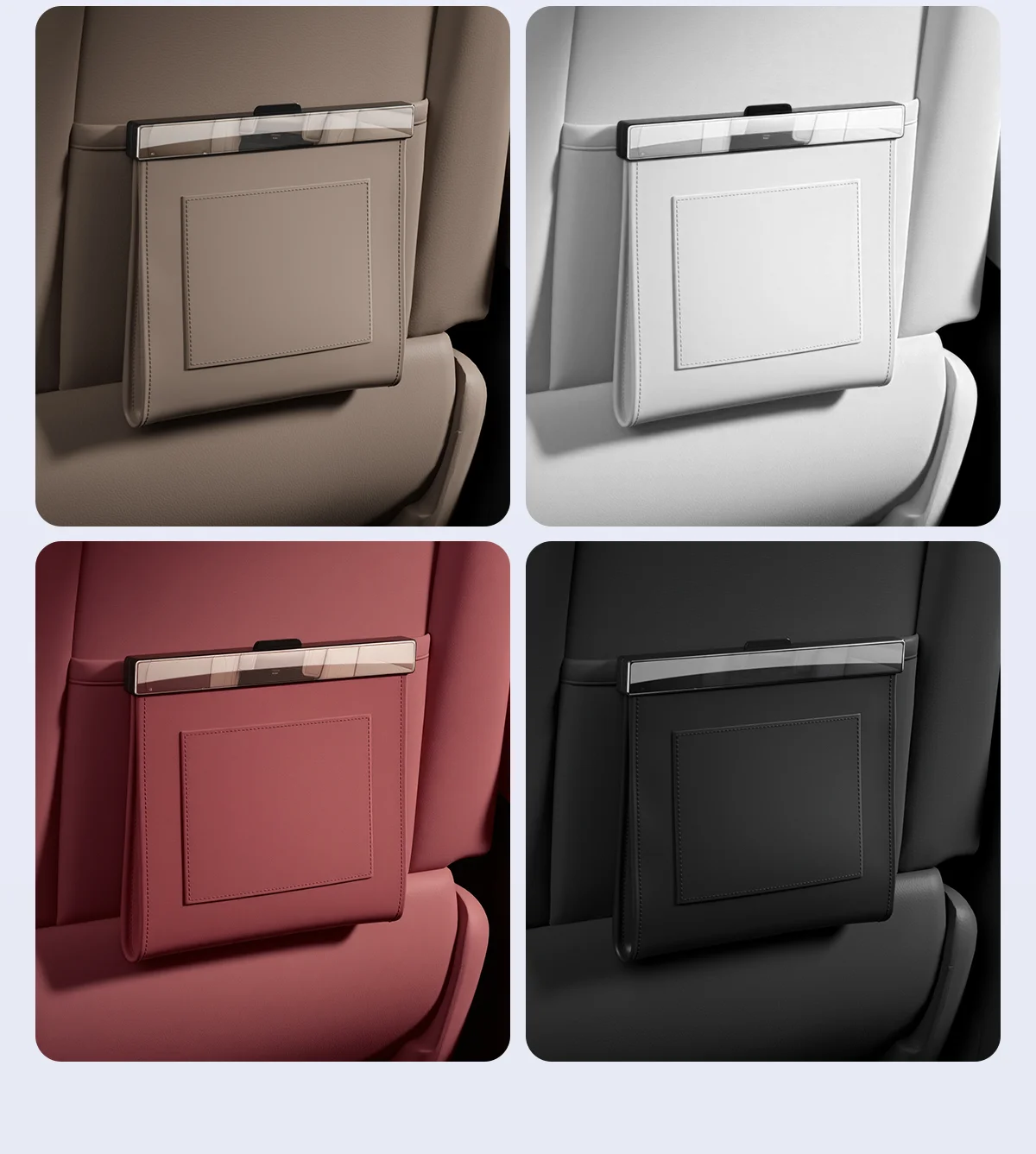 Car seat back magnetic leather trash bag suitable for Citroën C4 Picasso, Grand C4 Picasso, C5 Aircross, C3 Aircross, New C4 view 5