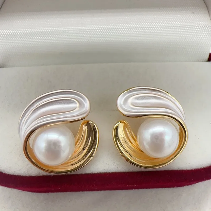 

New Arrival Natural Freshwater Pearl Simple Fashion 14K Gold Filled Ladies Stud Earrings Jewelry For Women Gifts Dropshipping