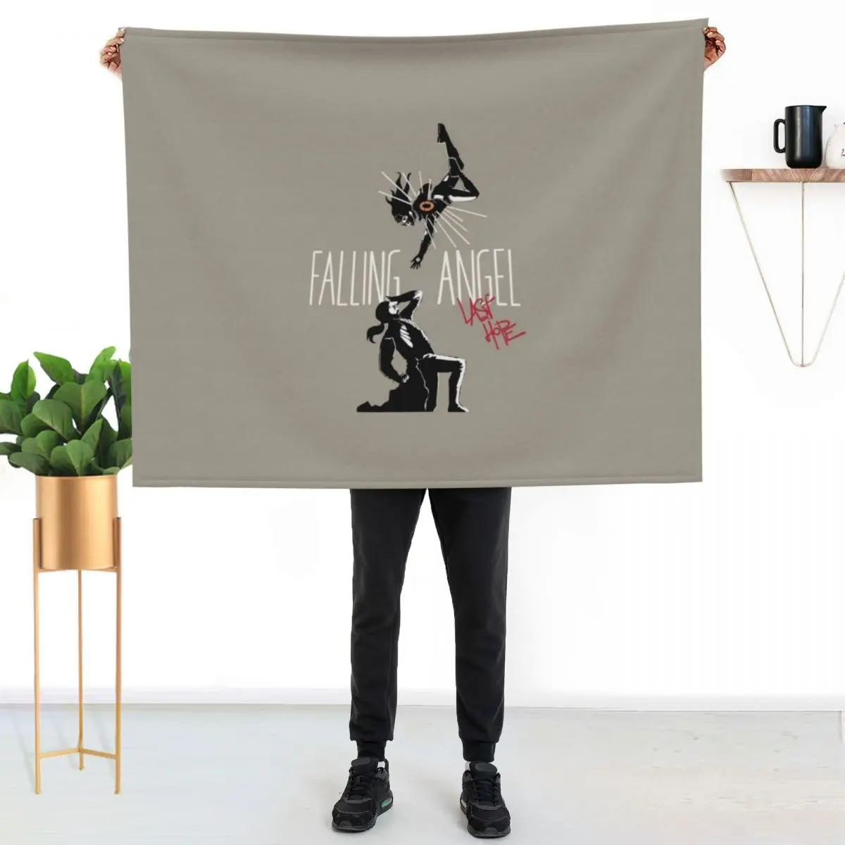 Falling Angel - Last Hope (Warrior Nun) Throw Blanket Plaid on the sofa Bed Fashionable Cute Flannels Vintage Large Blankets