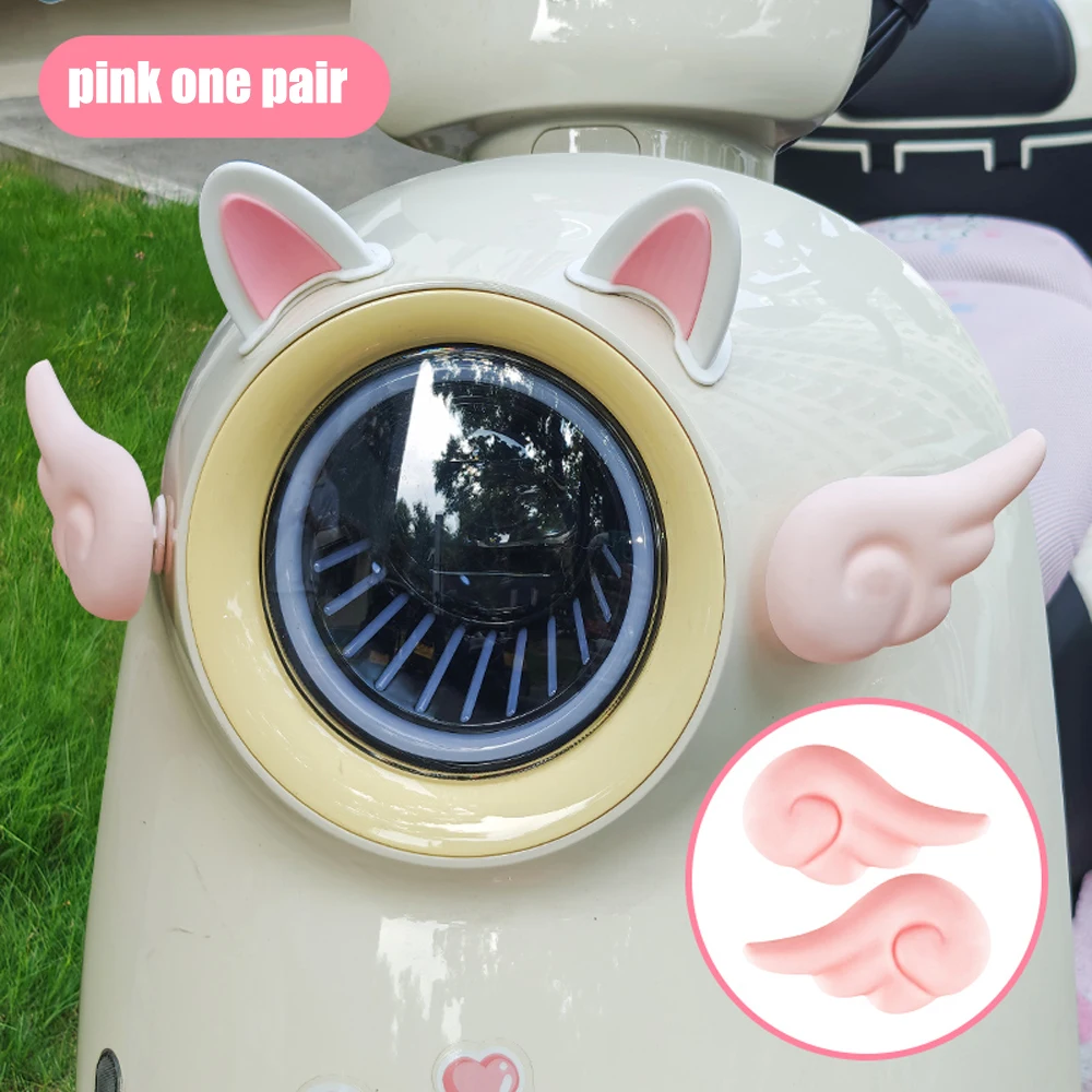 

Съемное украшение для шлема, милые наклейки с крыльями ангела и дьявола, простые в установке принадлежности для мотоцикла, велосипеда