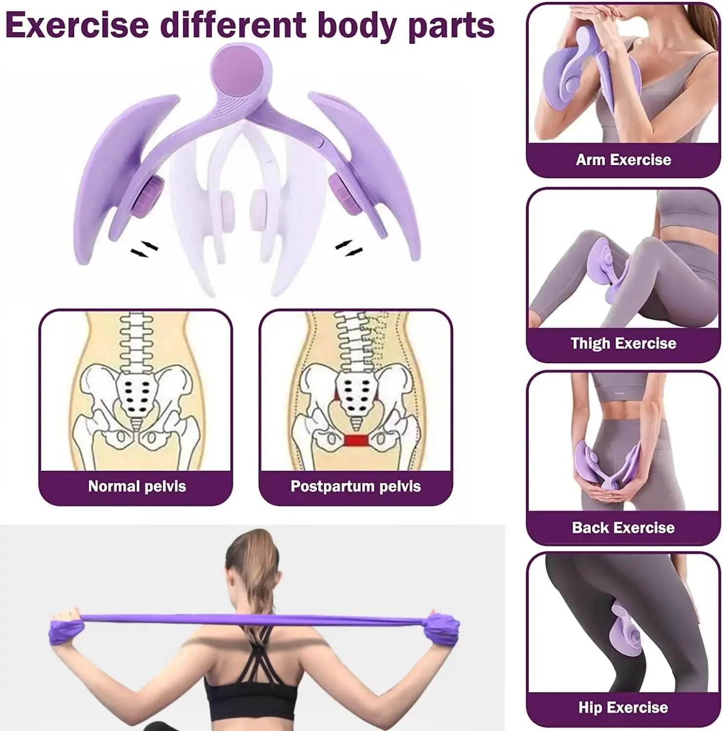 Entraîneur musculaire du plancher pelvien,  pour la récupération post-partum,  l\'entraînement des jambes et des fesses, 1 pièce
